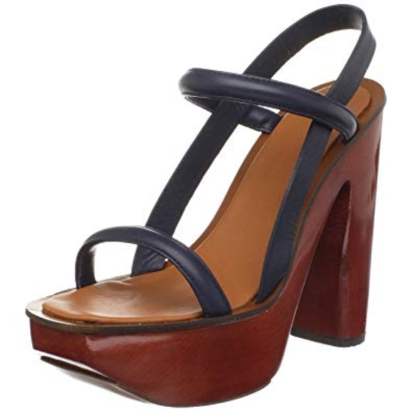 Charles Jourdan Shoes - Charles Jourdan Paris Wood Leather Platform Heels